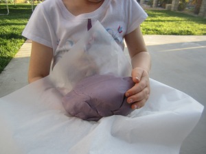 Our Lavender Playdough.